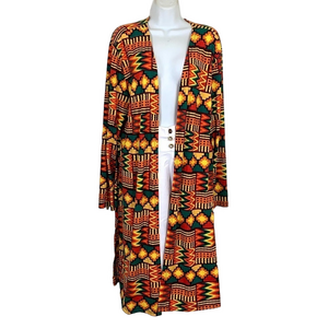 PRINTED LIGHTWEIGHT OPEN CARDIGAN